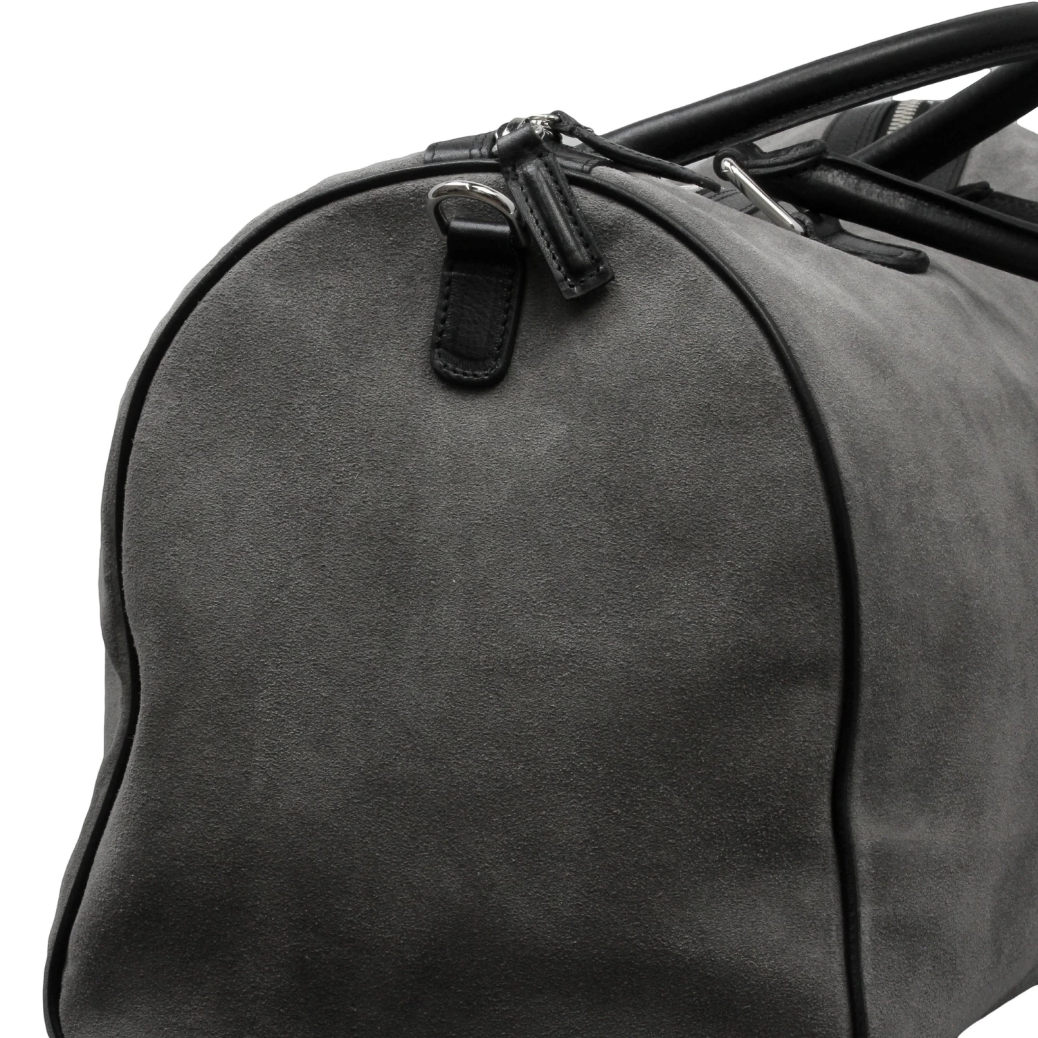 Stone Gray Suede Leather Boston Weekender Bag - Anderson's 7 Stone Gray Suede Leather Boston Weekender Bag - Anderson's - Image 5