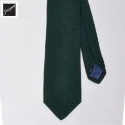 Dark Emerald Green Silk Grenadine Tie - DION 6 Dark Emerald Green Silk Grenadine Tie - DION -ETON Store DION03J80030 20 1