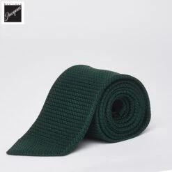 Dark Emerald Green Silk Grenadine Tie - DION