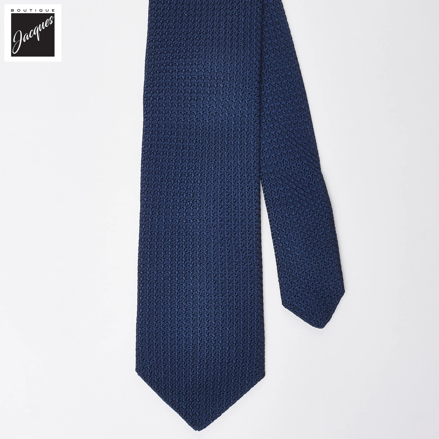 Mid Blue Silk Grenadine Tie 5 Mid Blue Silk Grenadine Tie - Image 3