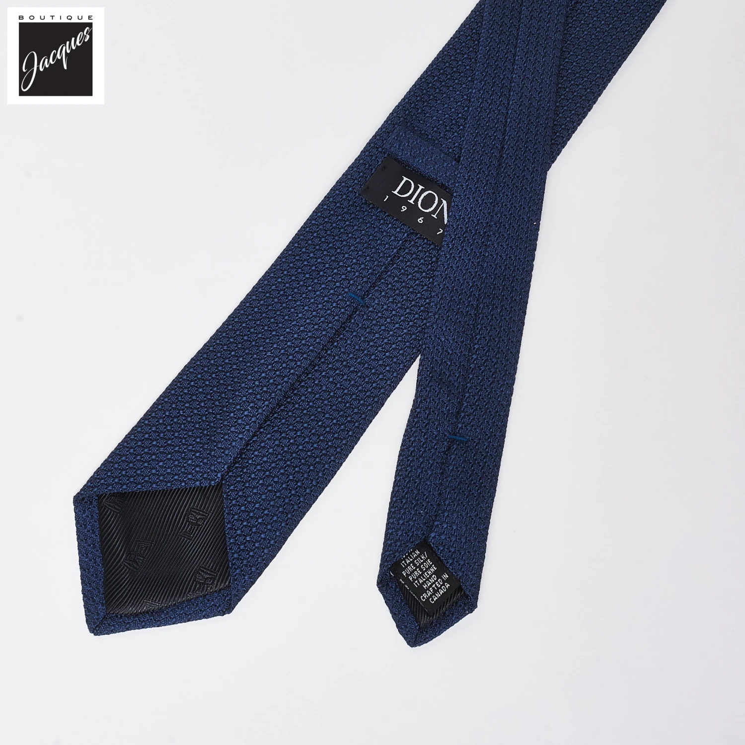 Mid Blue Silk Grenadine Tie 6 Mid Blue Silk Grenadine Tie - Image 4