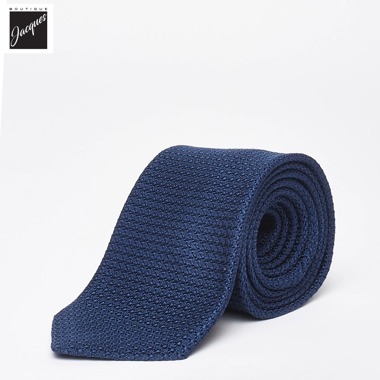 Mid Blue Silk Grenadine Tie 3 Mid Blue Silk Grenadine Tie