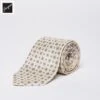 Oatmeal Medallion Print Silk Tie - DION 2 Oatmeal Medallion Print Silk Tie - DION -ETON Store DION03N35115 03 3