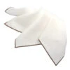 Beige Trim White Linen Pocket Square - DION