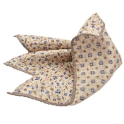 Beige Leafy Floral/Medallion Reversible Silk Pocket Square - DION