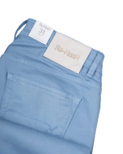 Light Blue Cotton-Lyocell Twill 5-Pocket Pants - Re-Hash 9 Light Blue Cotton-Lyocell Twill 5-Pocket Pants - Re-Hash -ETON Store DSF0074