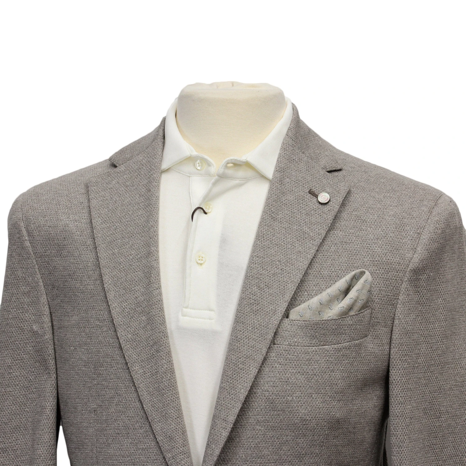 Taupe Unconstructed Contemporary Fit Cotton-Linen Sport Jacket - Jack Victor 7 Taupe Unconstructed Contemporary Fit Cotton-Linen Sport Jacket - Jack Victor - Image 5