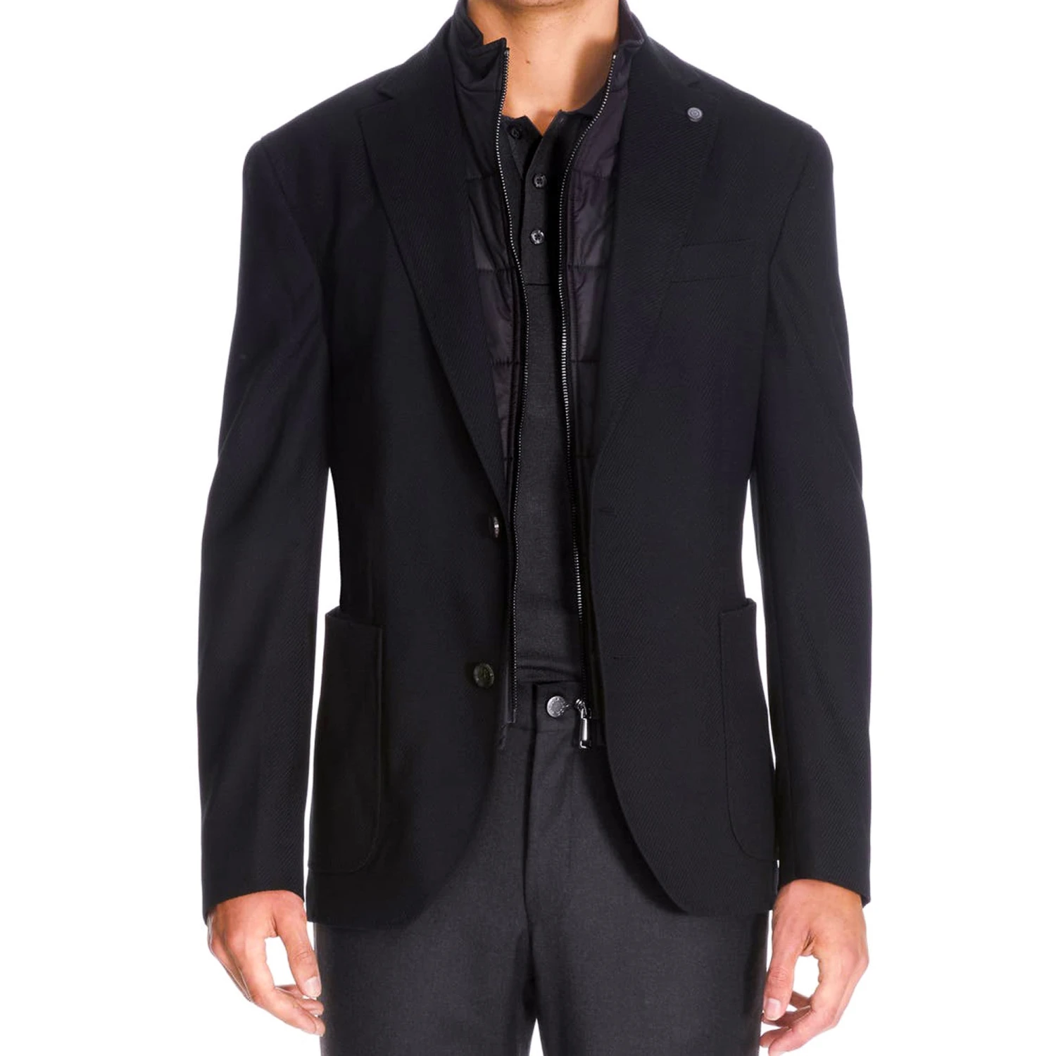 Black Wool Brice Contemporary Fit Hybrid Sport Jacket - Jack Victor 2 Black Wool Brice Contemporary Fit Hybrid Sport Jacket - Jack Victor