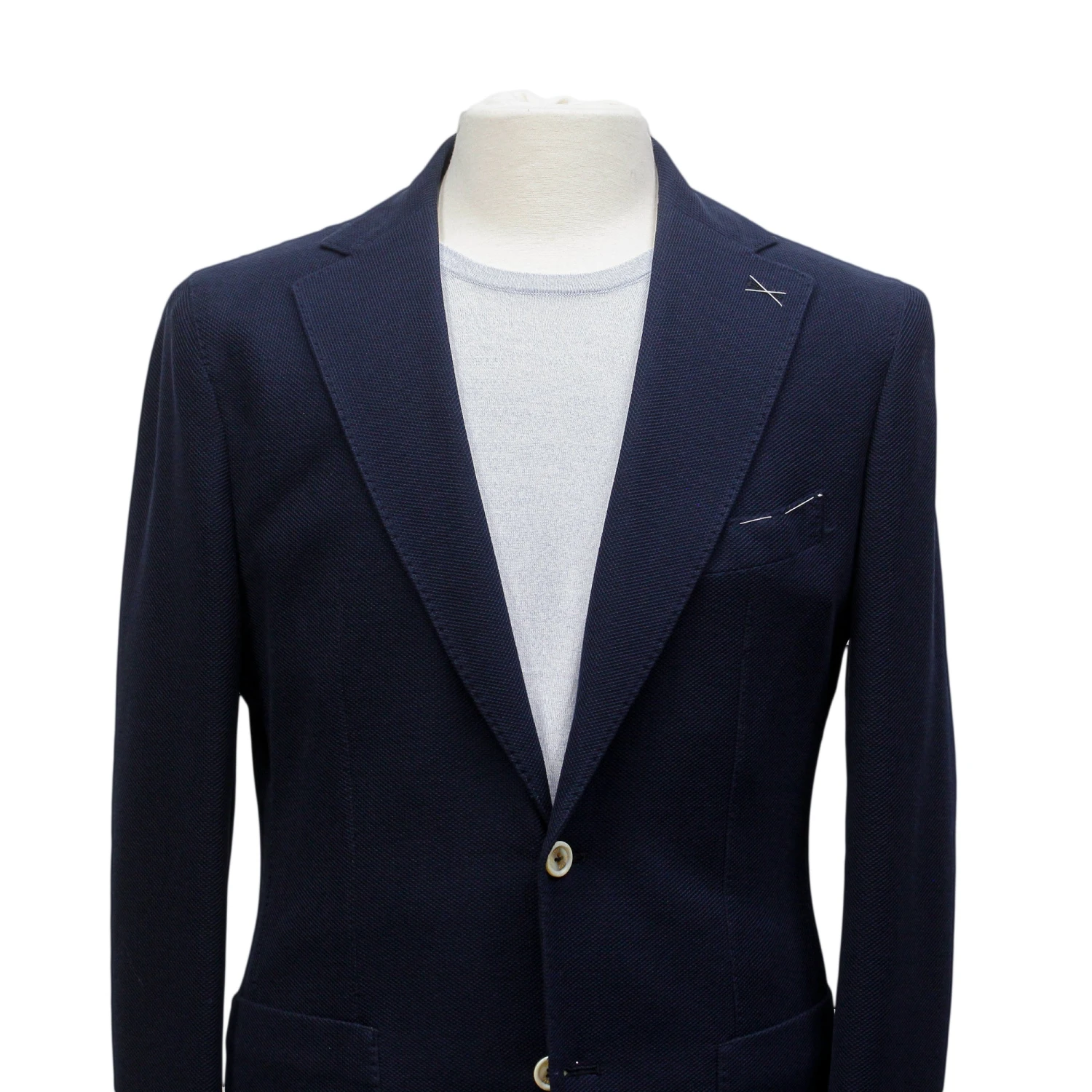 Navy Blue Loro Piana Cotton Slim Fit Soft Sport Jacket - ELEVENTY PLATINUM 4 Navy Blue Loro Piana Cotton Slim Fit Soft Sport Jacket - ELEVENTY PLATINUM - Image 2