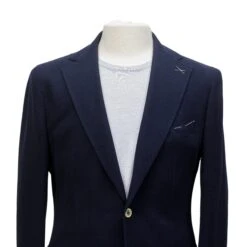 Navy Blue Loro Piana Cotton Slim Fit Soft Sport Jacket - ELEVENTY PLATINUM 12 Navy Blue Loro Piana Cotton Slim Fit Soft Sport Jacket - ELEVENTY PLATINUM -ETON Store ELEVENTY I75GIAC12 11 3