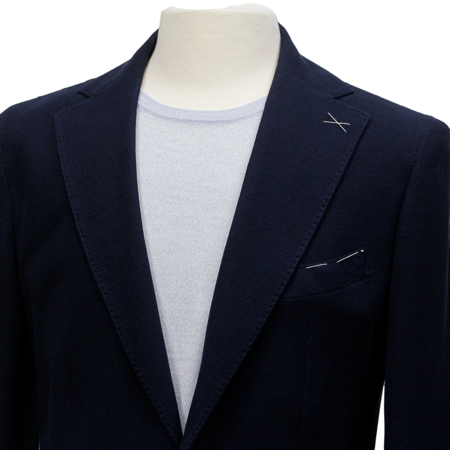 Navy Blue Loro Piana Cotton Slim Fit Soft Sport Jacket - ELEVENTY PLATINUM 6 Navy Blue Loro Piana Cotton Slim Fit Soft Sport Jacket - ELEVENTY PLATINUM - Image 4