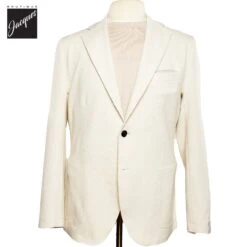 Cream Cotton Stretch Laser Cut Sport Jacket - ELEVENTY