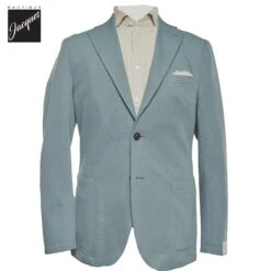 Denim Blue Cotton Stretch Laser Cut Sport Jacket - ELEVENTY