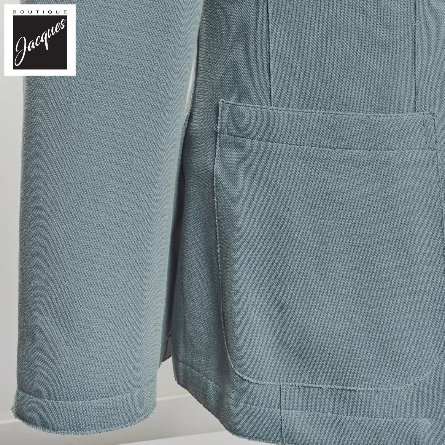 Denim Blue Cotton Stretch Laser Cut Sport Jacket - ELEVENTY 5 Denim Blue Cotton Stretch Laser Cut Sport Jacket - ELEVENTY - Image 3