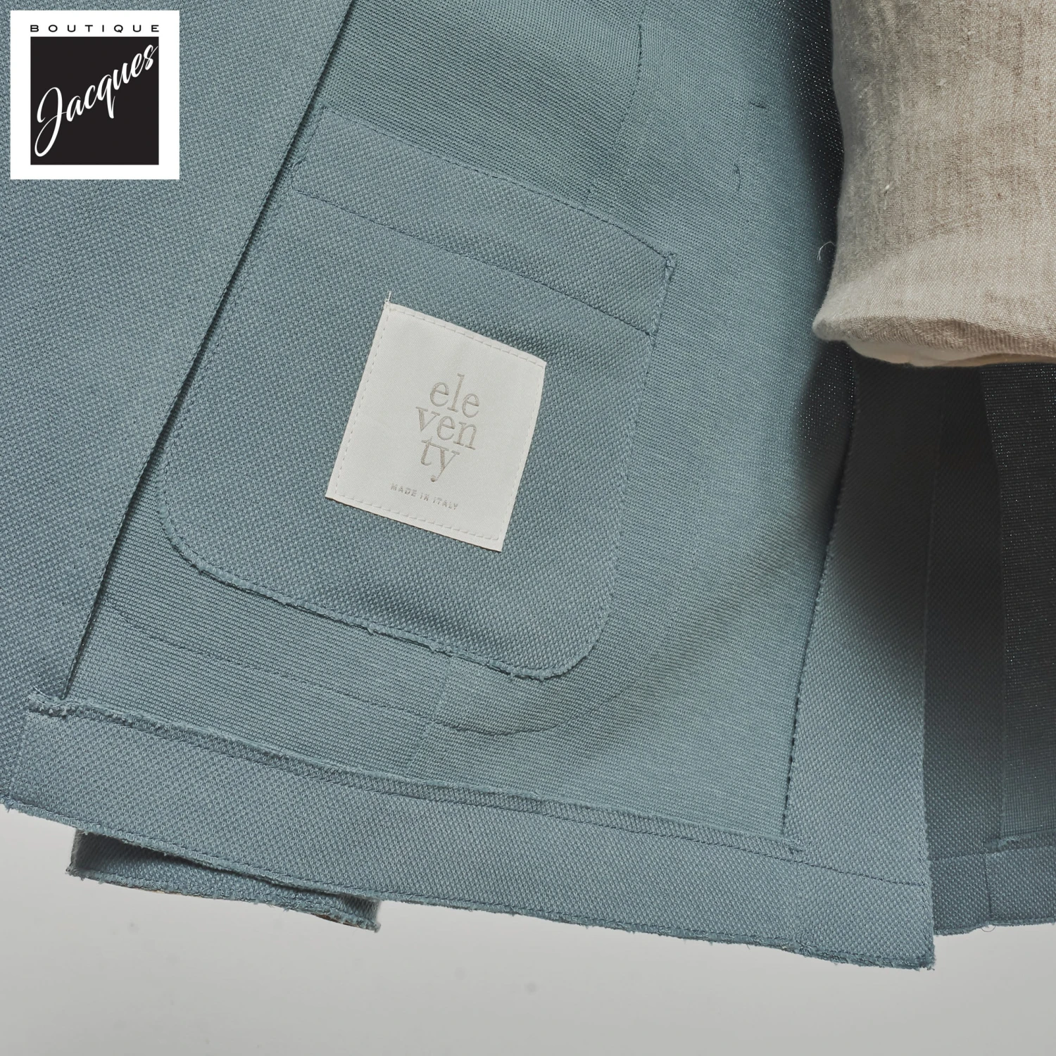 Denim Blue Cotton Stretch Laser Cut Sport Jacket - ELEVENTY 6 Denim Blue Cotton Stretch Laser Cut Sport Jacket - ELEVENTY - Image 4