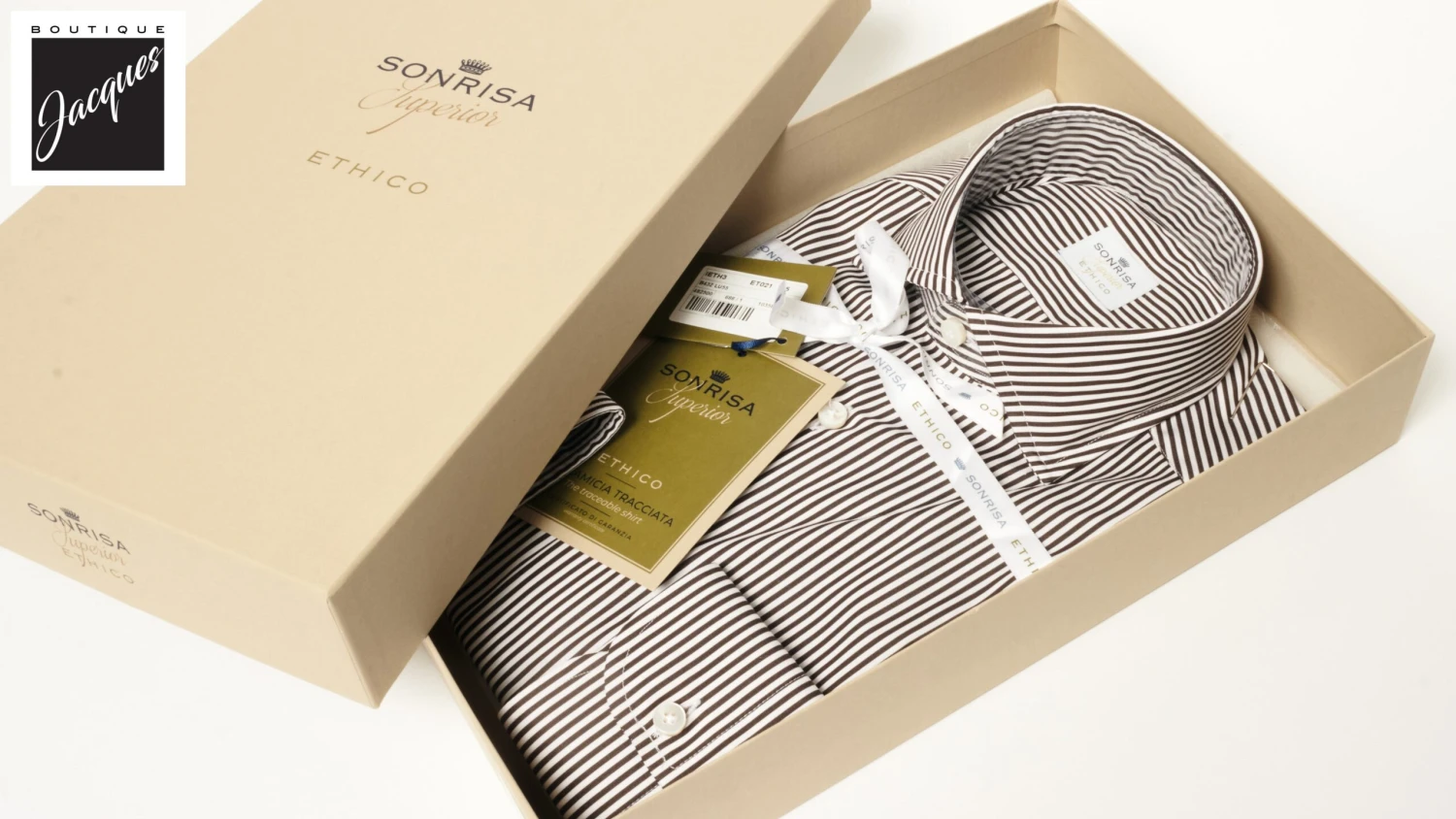 Chocolate Brown Striped Superior Cotton Modern Fit Dress Shirt - SONRISA 5 Chocolate Brown Striped Superior Cotton Modern Fit Dress Shirt - SONRISA - Image 3