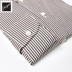 Chocolate Brown Striped Superior Cotton Modern Fit Dress Shirt - SONRISA 12 Chocolate Brown Striped Superior Cotton Modern Fit Dress Shirt - SONRISA -ETON Store ETH1 ET021 05 5
