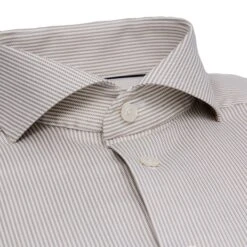 Beige Fine Striped Cotton-Tencel Slim Fit Shirt - ETON 7 Beige Fine Striped Cotton-Tencel Slim Fit Shirt - ETON -ETON Store ETON 10001237633 1 7388d98d 8597 435f b965 38609393284b