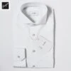 White Solid Cotton-Tencel Lyocell Slim Fit Shirt - ETON 1 White Solid Cotton-Tencel Lyocell Slim Fit Shirt - ETON -ETON Store ETON10001353500 2