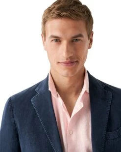 Pink Solid Linen Contemporary Fit Shirt - ETON 15 Pink Solid Linen Contemporary Fit Shirt - ETON -ETON Store F0286 50 10000442150 mshst 4 w