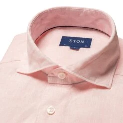Pink Solid Linen Contemporary Fit Shirt - ETON 11 Pink Solid Linen Contemporary Fit Shirt - ETON -ETON Store F0286 50 10000442150 tshco 1 w