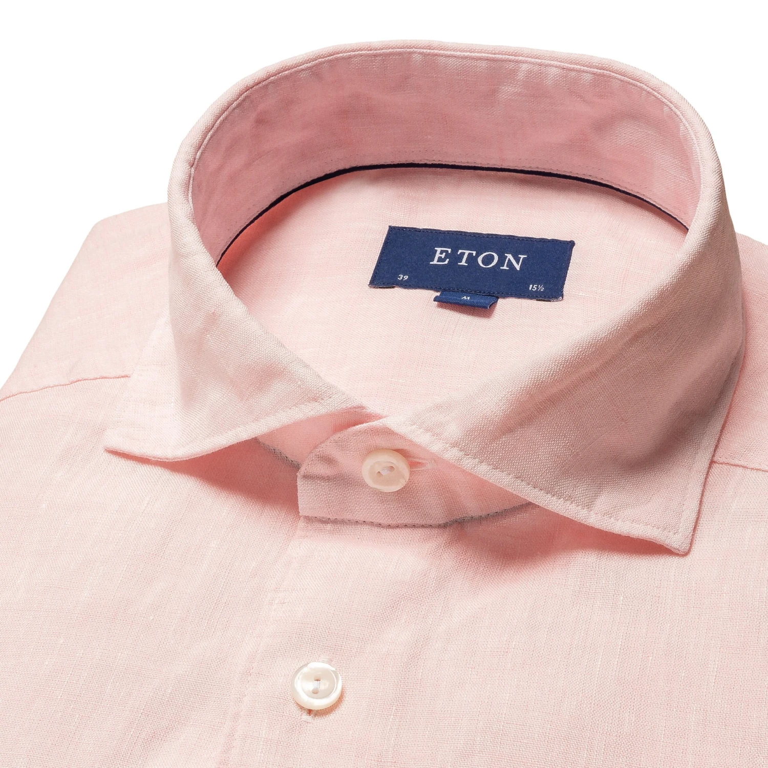 Pink Solid Linen Contemporary Fit Shirt - ETON 4 Pink Solid Linen Contemporary Fit Shirt - ETON - Image 2