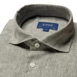 Mid Green Solid Linen Contemporary Fit Shirt - ETON 14 Mid Green Solid Linen Contemporary Fit Shirt - ETON -ETON Store F0286 64 10000442064 tshco 1 w 21c24d70 78a8 44d1 8137 4cfafc2dfe32