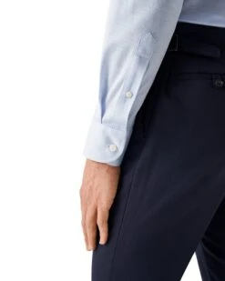 Light Blue King Knit Slim Fit Shirt - ETON 14 Light Blue King Knit Slim Fit Shirt - ETON -ETON Store F0598 21 10001132121 mshcu 1 w