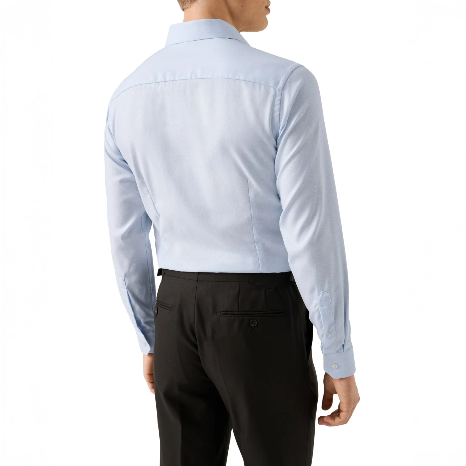 Light Blue Semi-Solid Fine Twill Contemporary Fit Shirt - ETON 10 Light Blue Semi-Solid Fine Twill Contemporary Fit Shirt - ETON - Image 8