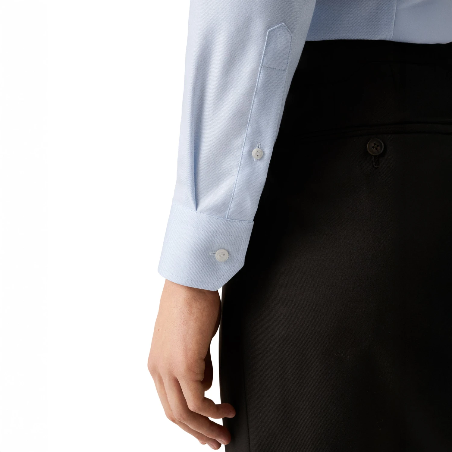 Light Blue Semi-Solid Fine Twill Contemporary Fit Shirt - ETON 11 Light Blue Semi-Solid Fine Twill Contemporary Fit Shirt - ETON - Image 9