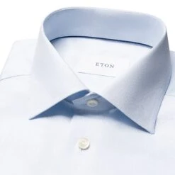 Light Blue Semi-Solid Fine Twill Contemporary Fit Shirt - ETON 15 Light Blue Semi-Solid Fine Twill Contemporary Fit Shirt - ETON -ETON Store F3771 20 10001228920 tshco 1 w