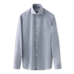 Navy Semi-Solid Signature Oxford Slim Fit Shirt - ETON 8 Navy Semi-Solid Signature Oxford Slim Fit Shirt - ETON -ETON Store F4018 28 10001265828 tshhg 1 w