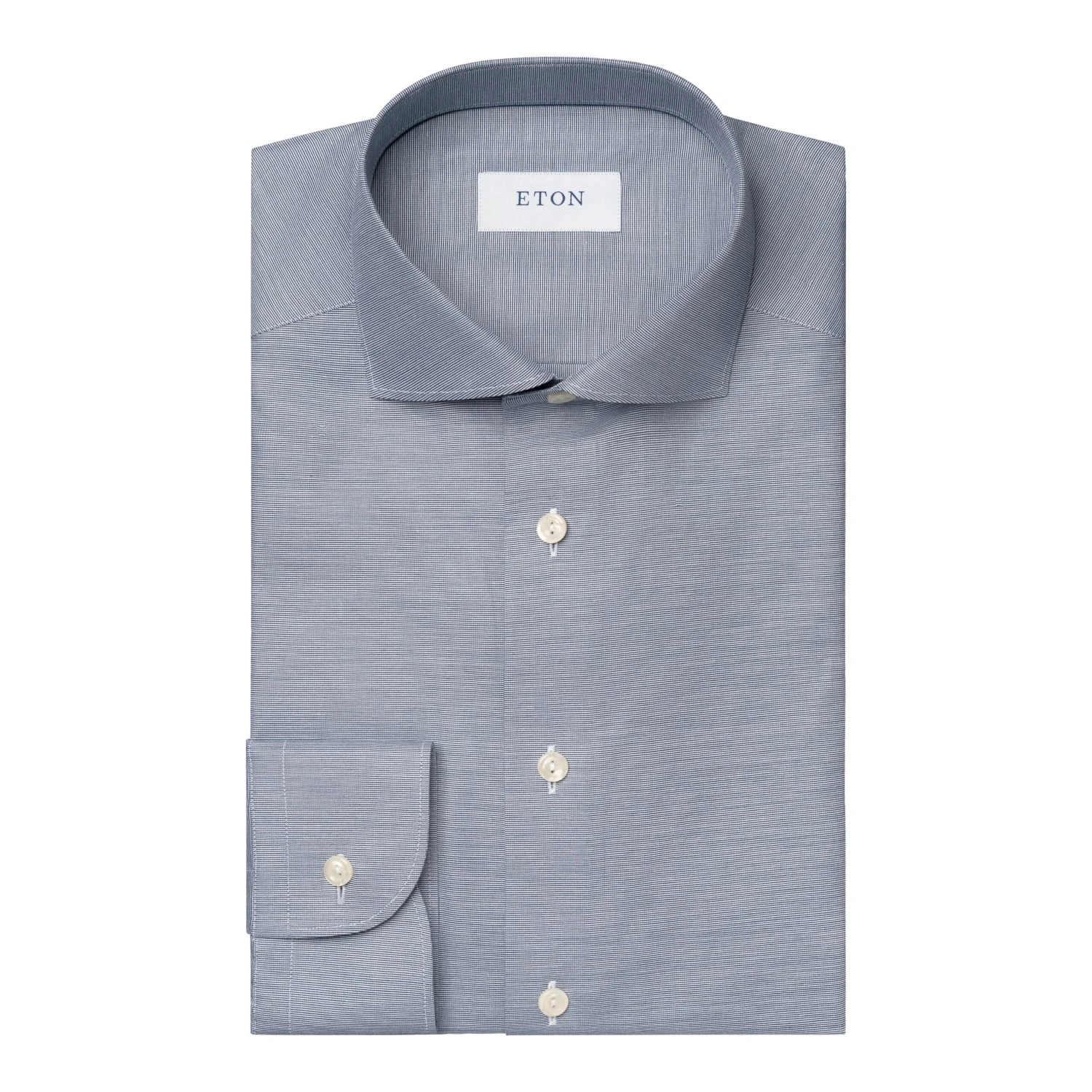 Navy Semi-Solid Signature Oxford Slim Fit Shirt - ETON 3 Navy Semi-Solid Signature Oxford Slim Fit Shirt - ETON