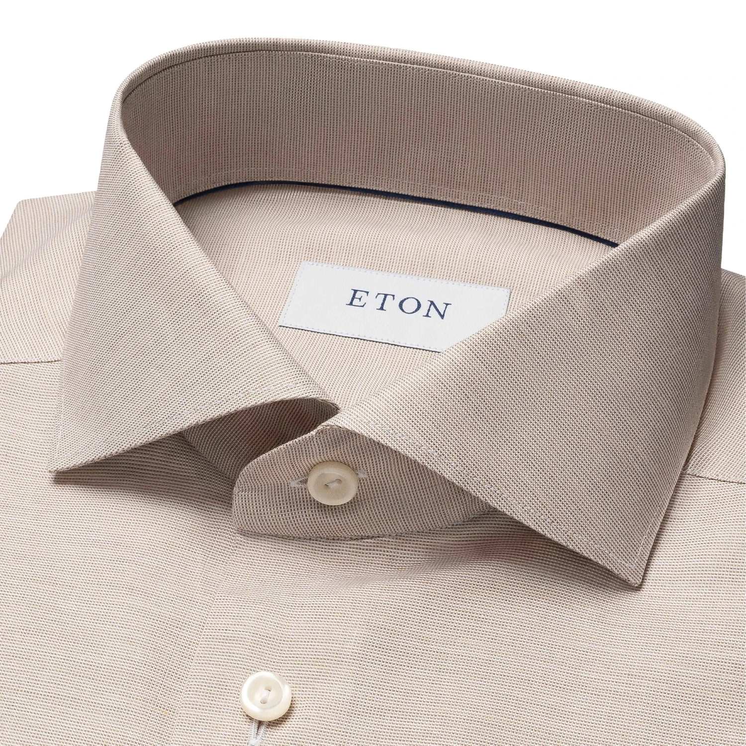 Beige Semi-Solid Signature Oxford Slim Fit Shirt - ETON 5 Beige Semi-Solid Signature Oxford Slim Fit Shirt - ETON - Image 3