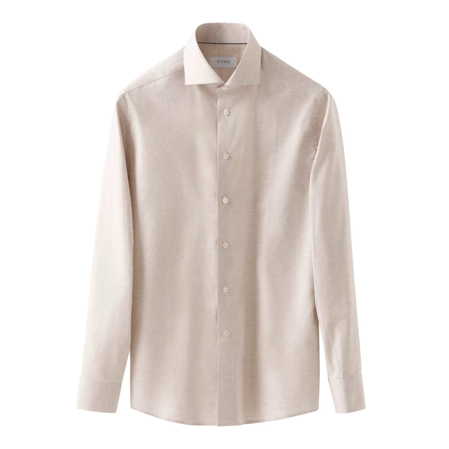 Beige Semi-Solid Signature Oxford Slim Fit Shirt - ETON 4 Beige Semi-Solid Signature Oxford Slim Fit Shirt - ETON - Image 2