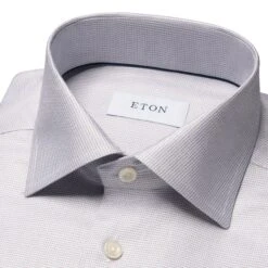 Pale Beige Semi Solid Cotton Tencel™ Lyocell Contemporary Fit Shirt - ETON 13 Pale Beige Semi Solid Cotton Tencel™ Lyocell Contemporary Fit Shirt - ETON -ETON Store F6595 33 10001329633 tshco 1 w