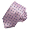 Pink Floral Medallion Woven Jacquard Silk Tie - DION