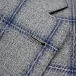 Gray With Mid-Blue Check Midland Contemporary Fit Sport Coat - Jack Victor 9 Gray With Mid-Blue Check Midland Contemporary Fit Sport Coat - Jack Victor -ETON Store GRAY JACK VICTOR MIDLAND 1