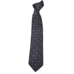 Blue Floral Grenadine Silk Woven Tie - Paolo Albizzati