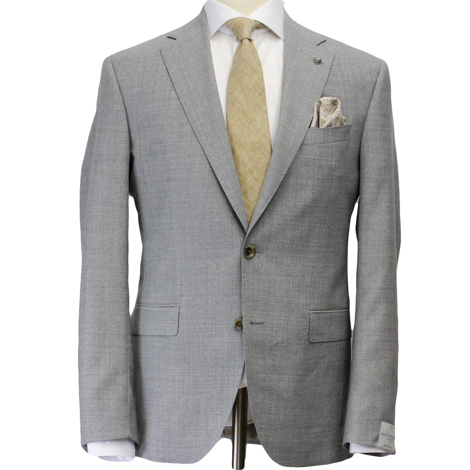 Light Gray Neat Urban Slim Fit Wool Suit - Jack Victor Vitale Barberis 3 Light Gray Neat Urban Slim Fit Wool Suit - Jack Victor Vitale Barberis