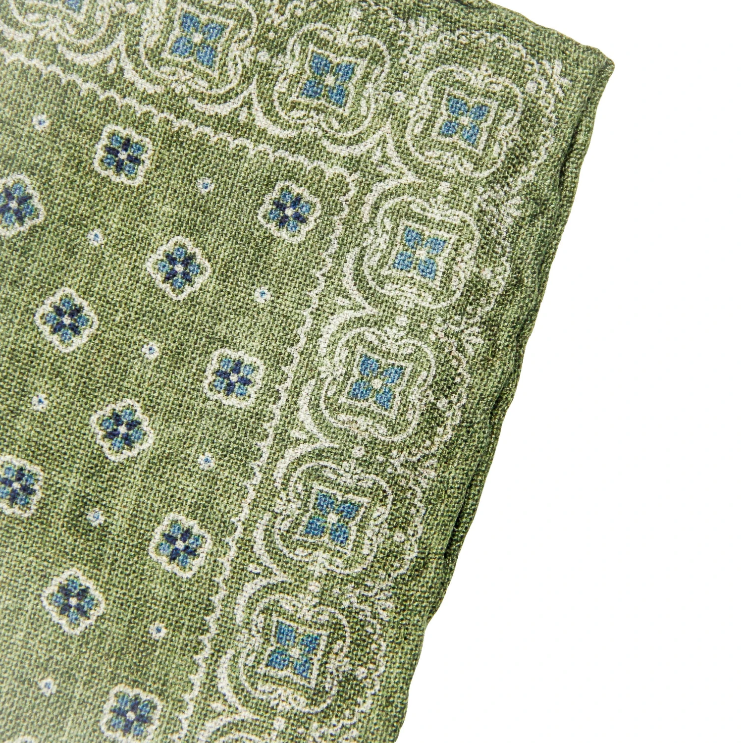 Juniper Green Reversible Silk Hankie - Paolo Albizzati 5 Juniper Green Reversible Silk Hankie - Paolo Albizzati - Image 3