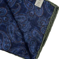 Juniper Green Reversible Silk Hankie - Paolo Albizzati 11 Juniper Green Reversible Silk Hankie - Paolo Albizzati -ETON Store Green PAOLO ALBIZZATI 5