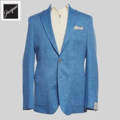 Light Blue Hartford Contemporary Fit Loro Piana Jersely Knit Sport Jacket - Jack Victor