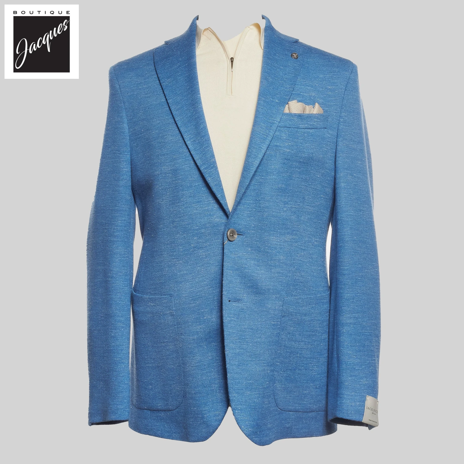 Light Blue Hartford Contemporary Fit Loro Piana Jersely Knit Sport Jacket - Jack Victor 3 Light Blue Hartford Contemporary Fit Loro Piana Jersely Knit Sport Jacket - Jack Victor