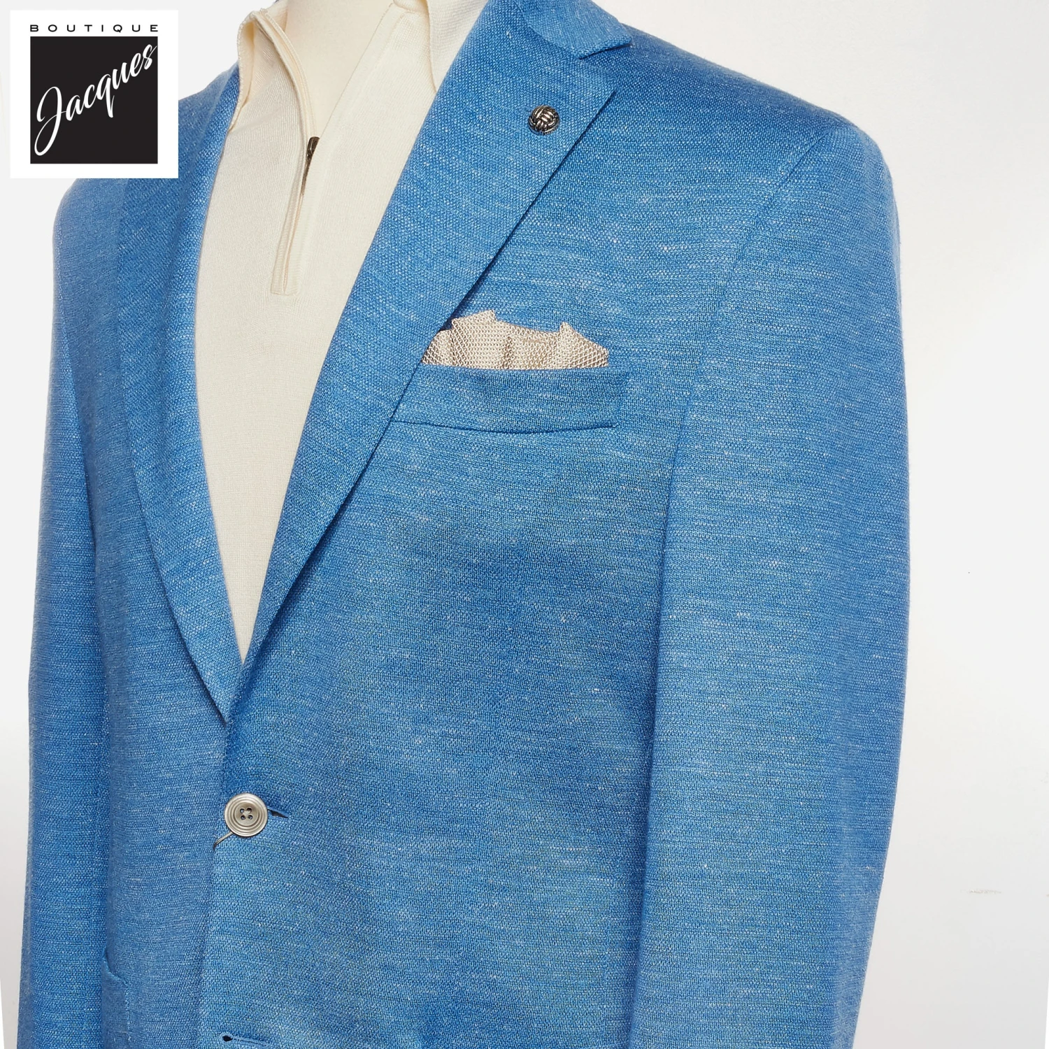 Light Blue Hartford Contemporary Fit Loro Piana Jersely Knit Sport Jacket - Jack Victor 4 Light Blue Hartford Contemporary Fit Loro Piana Jersely Knit Sport Jacket - Jack Victor - Image 2