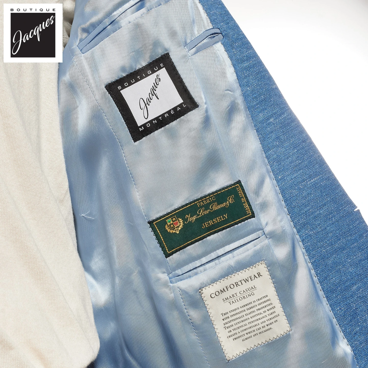 Light Blue Hartford Contemporary Fit Loro Piana Jersely Knit Sport Jacket - Jack Victor 6 Light Blue Hartford Contemporary Fit Loro Piana Jersely Knit Sport Jacket - Jack Victor - Image 4