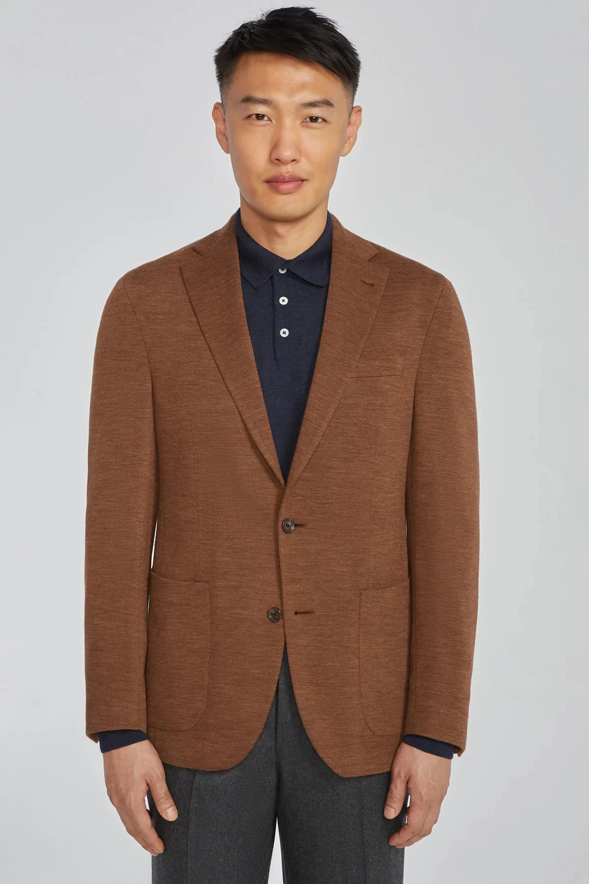 Brown Hartford Contemporary Fit Loro Piana Knit Wool Blazer - Jack Victor 4 Brown Hartford Contemporary Fit Loro Piana Knit Wool Blazer - Jack Victor - Image 2