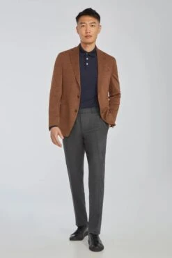 Brown Hartford Contemporary Fit Loro Piana Knit Wool Blazer - Jack Victor
