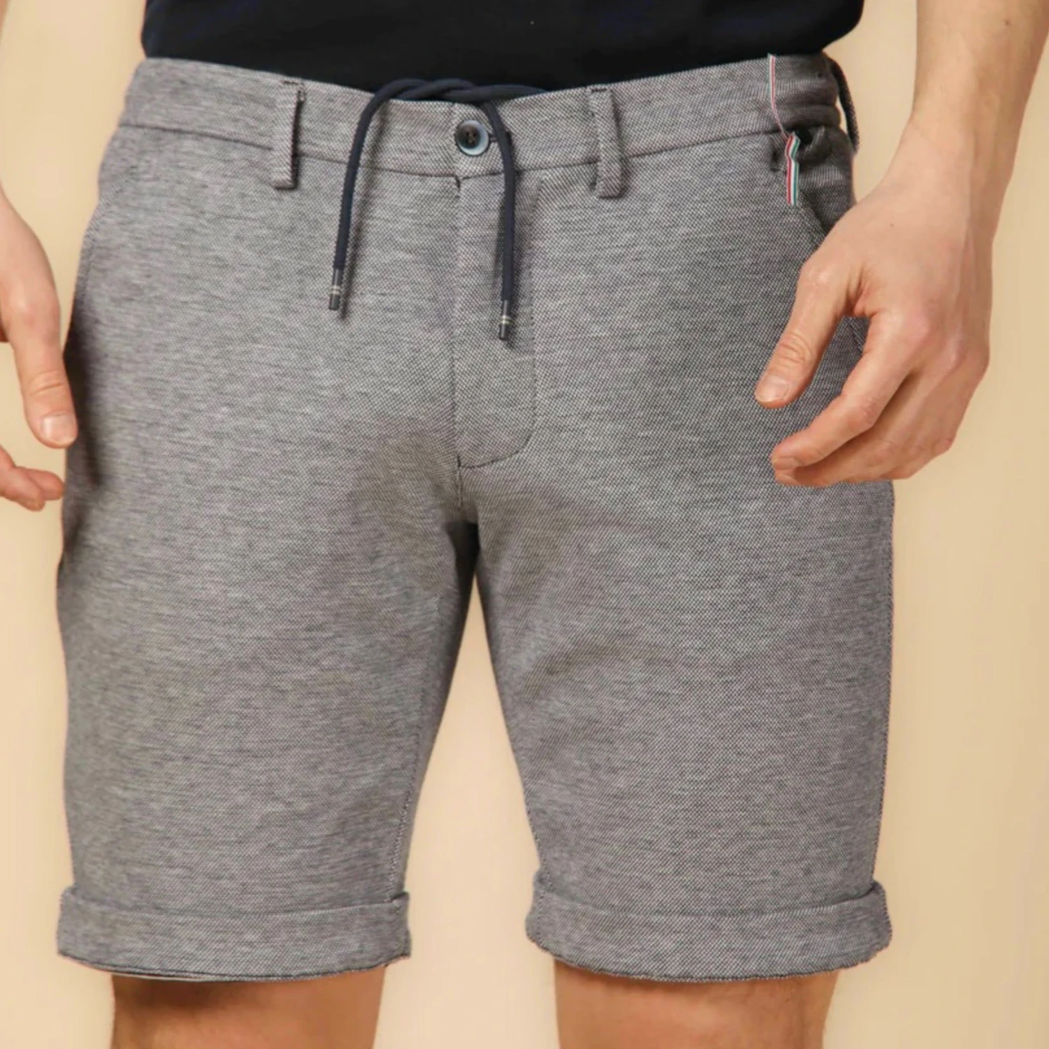 Navy Double-Faced Piqué Cotton Bermuda Shorts - Mason's 5 Navy Double-Faced Piqué Cotton Bermuda Shorts - Mason's - Image 3