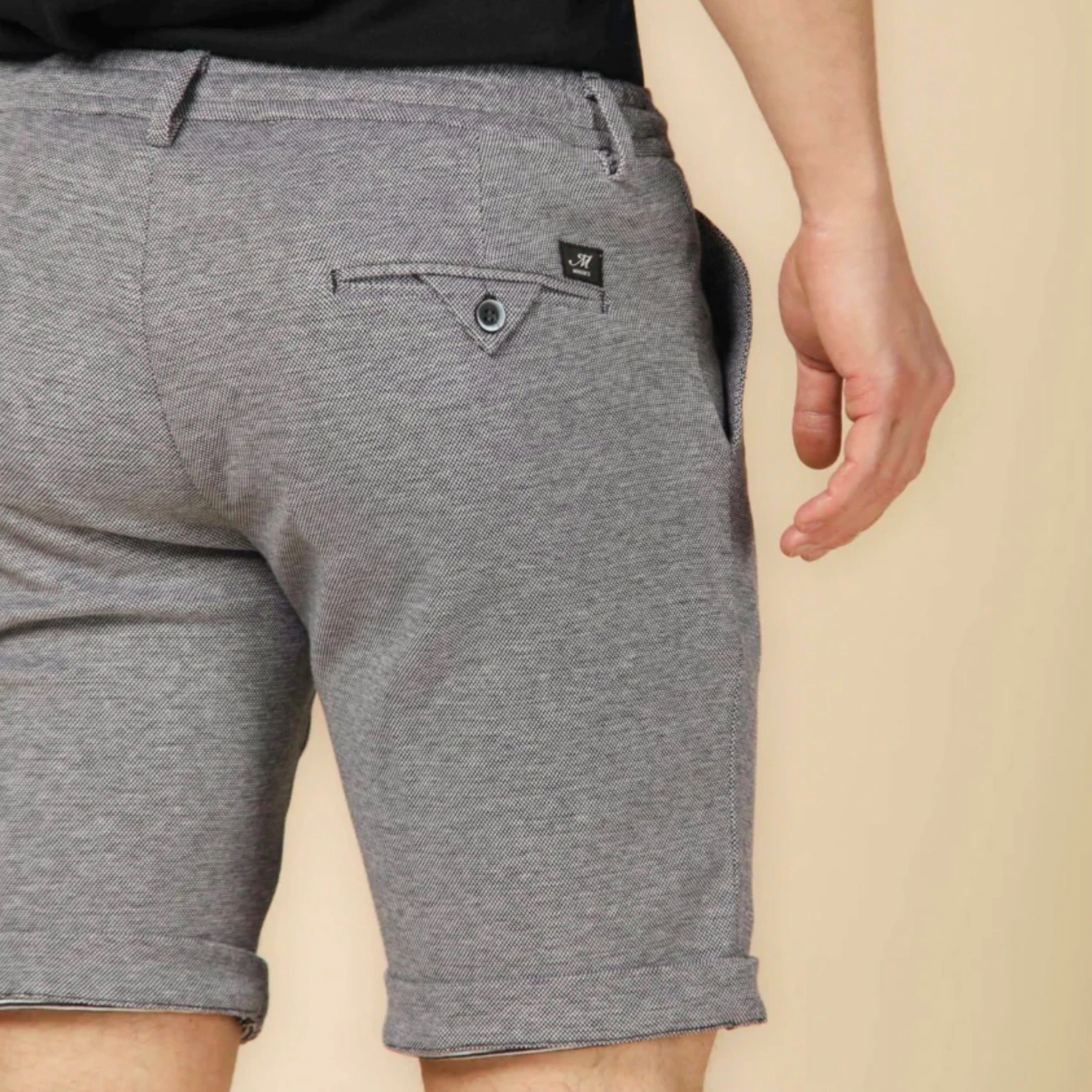 Navy Double-Faced Piqué Cotton Bermuda Shorts - Mason's 6 Navy Double-Faced Piqué Cotton Bermuda Shorts - Mason's - Image 4